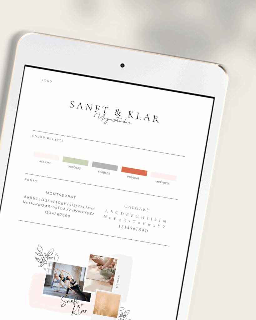 Website Vorlage Yogalehrer sanft & klar Mockup