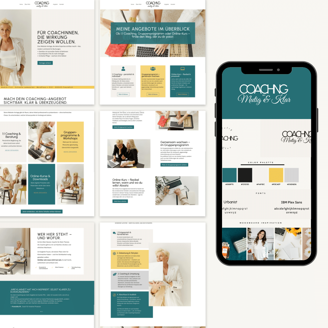 Website Vorlage f&uuml;r Coaches &ndash; WordPress Template (Divi)
