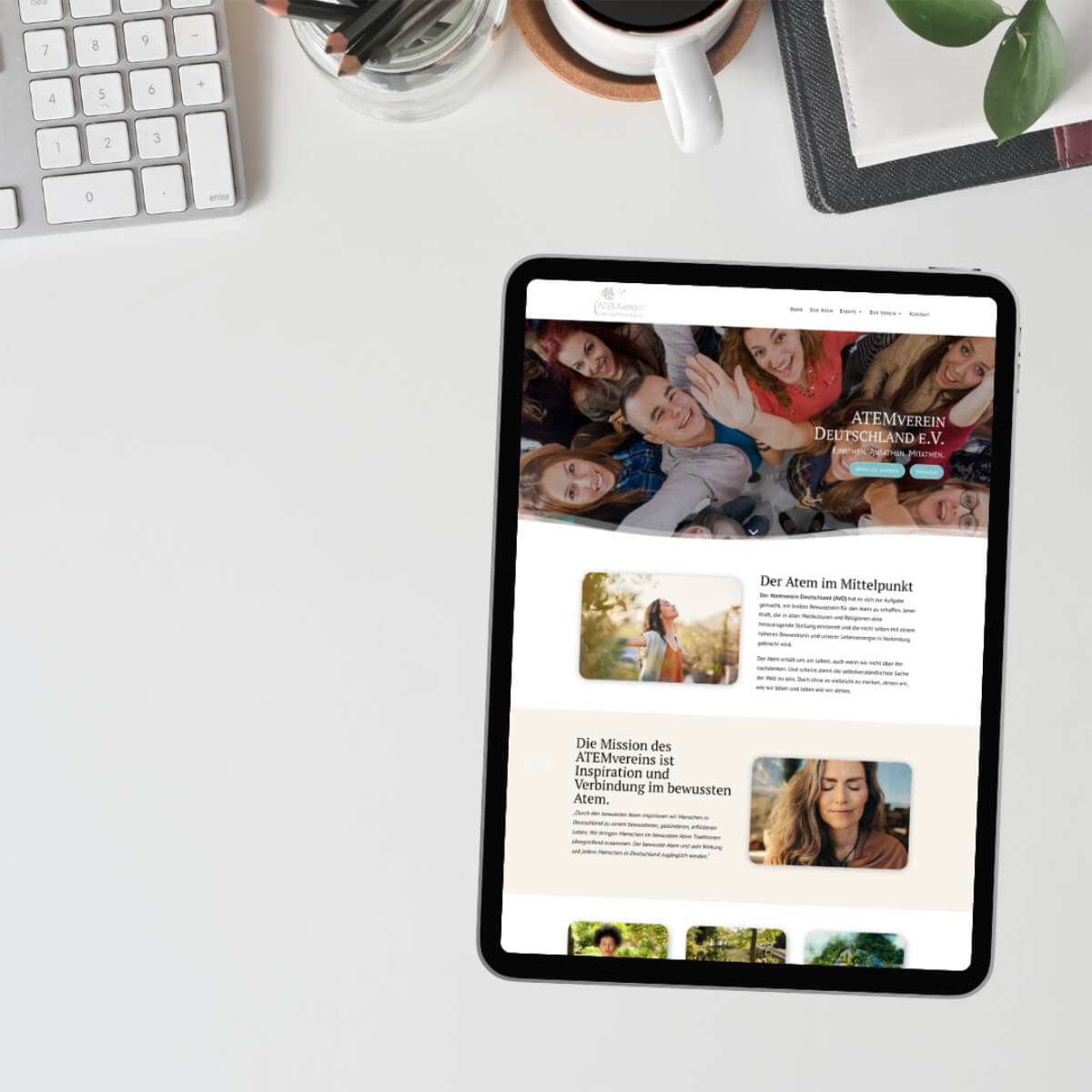 Website ATEMverein e.V. – erstellt von Annika Kühn